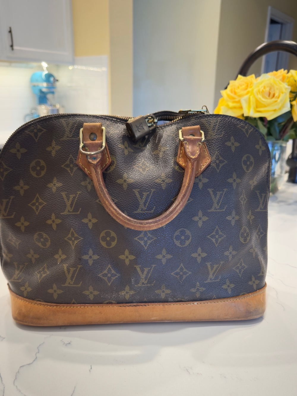 Louis Vuitton Monogram Alma Handbag - Brown & Tan